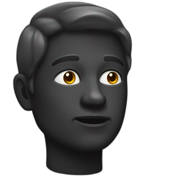 Noir avec une chêne autour du cou emoji