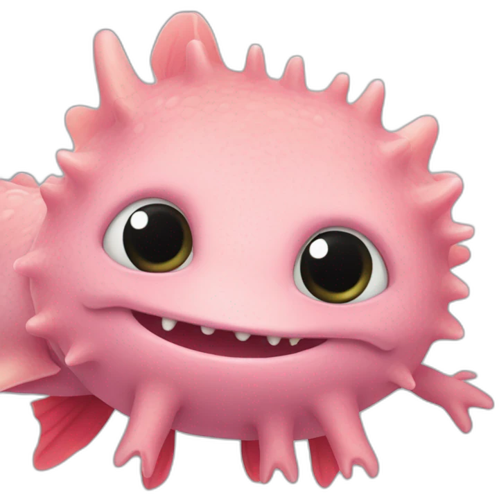 Une eponge et un axolotl emoji