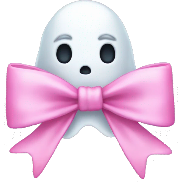 pink bow ghost emoji