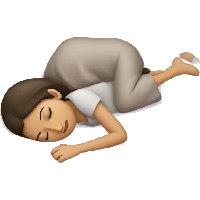 Brunette girl sleeping emoji