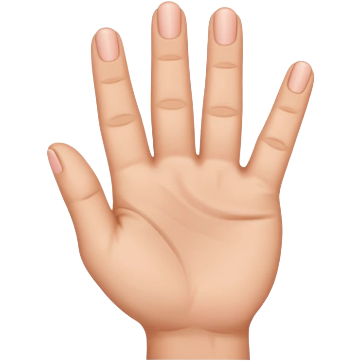 one hand emoji with 3 fingers in the middle up, and the thumb and little finger down, showing that 3 fingers are up emoji