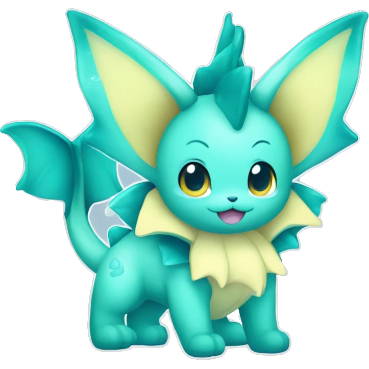 Kawaii Vaporeon full body emoji