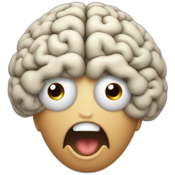 shocked brain emoji