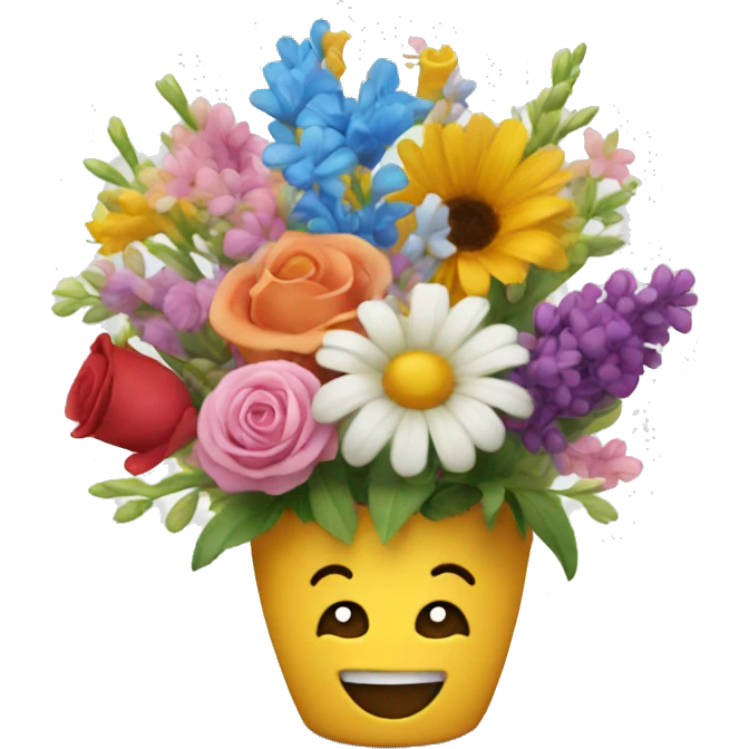 Happy birthday bouquet emoji