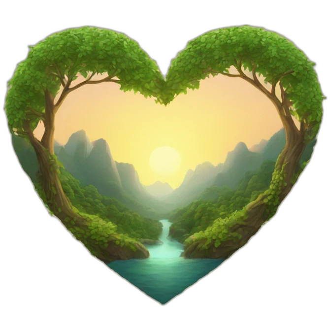 Nature heart emoji