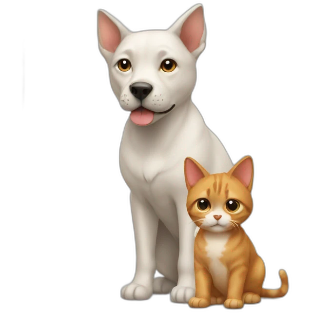 a cat with dog emoji