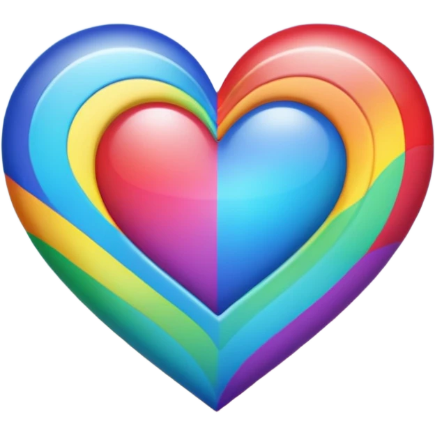 Rainbow heart  emoji