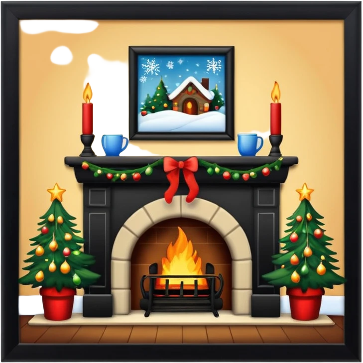 christmas fireplace emoji
