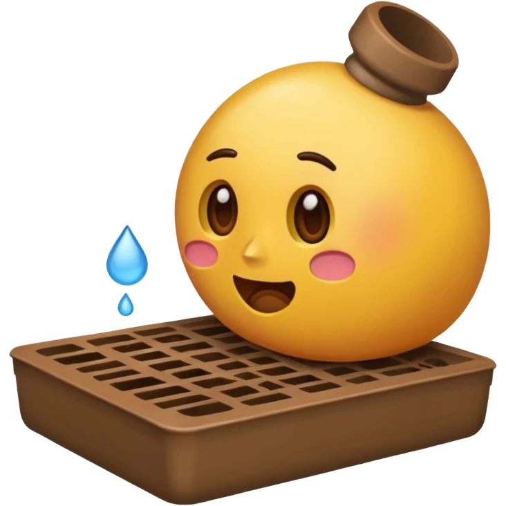 Une personne entraîne de faire caca emoji