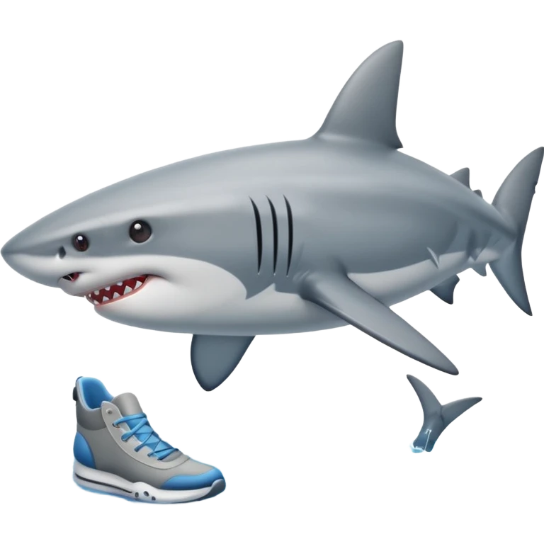 Un tiburón con zapatos  emoji