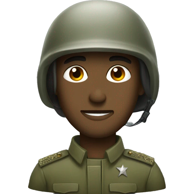 Persona con casco militar emoji