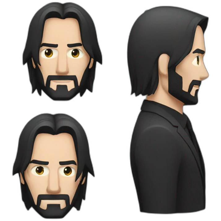 john wick in the party hard emoji