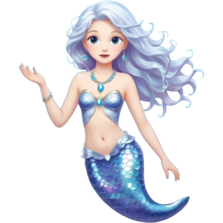Lunar mermaid with more details emoji