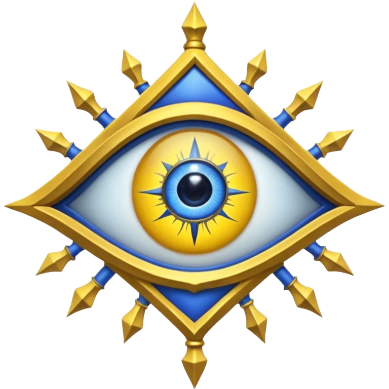 Wiz 101 casting sigil blue and yellow myth eye inspired school emoji
