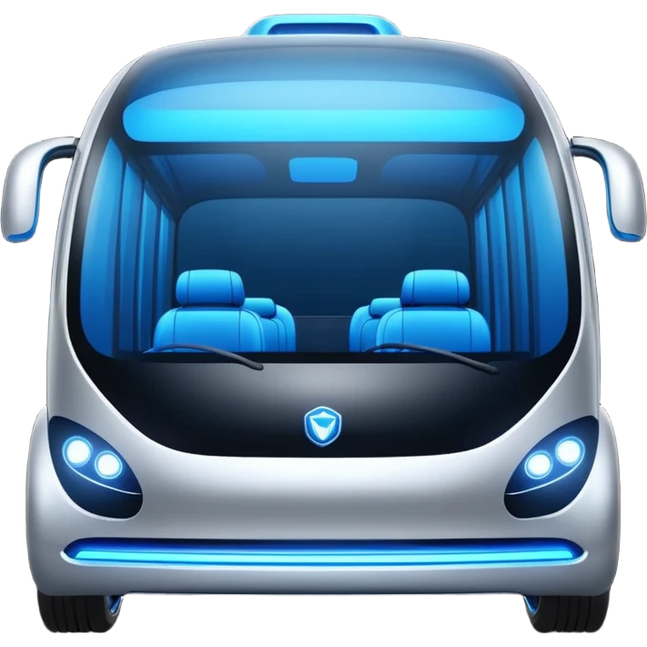 cyber luxury future self driving bus auto vehicle emoji