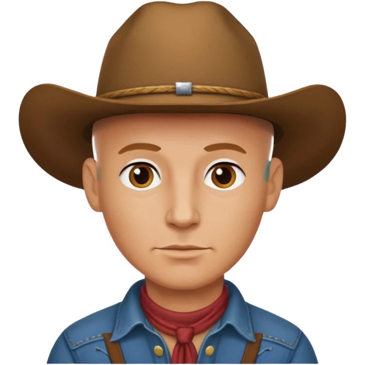 BALD COW BOY WITHOUT HAT emoji