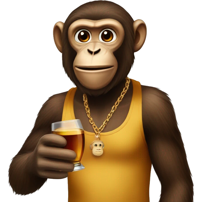 monkey with hennessy emoji