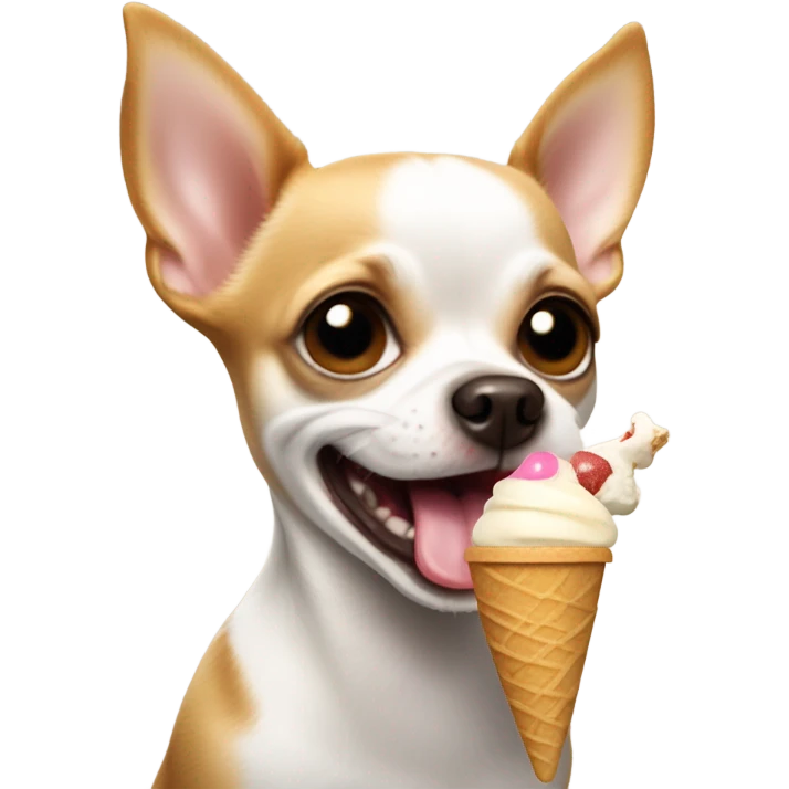 chiwawa eating ice cream emoji