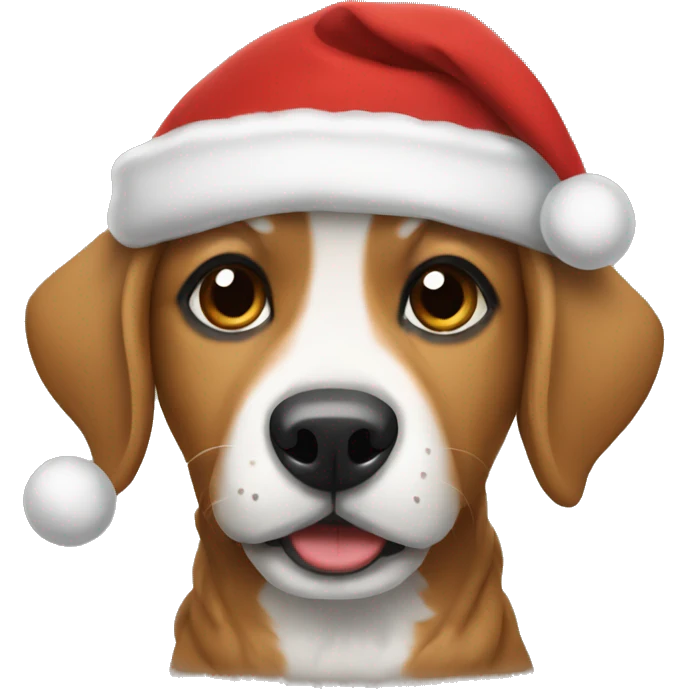 dog wearing a christmas hoodie  emoji