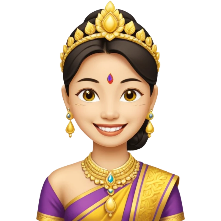 It is meant to depict a Thai woman, a yellow Asian, in the standard attire of her country.The emote is meant to depict a Thai woman in the classic attire of her country. emoji