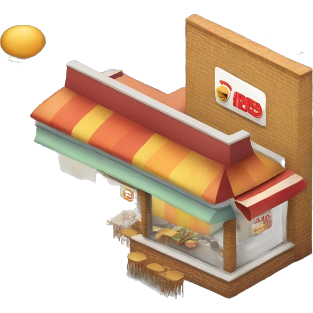 Fast food restaurants outside  emoji