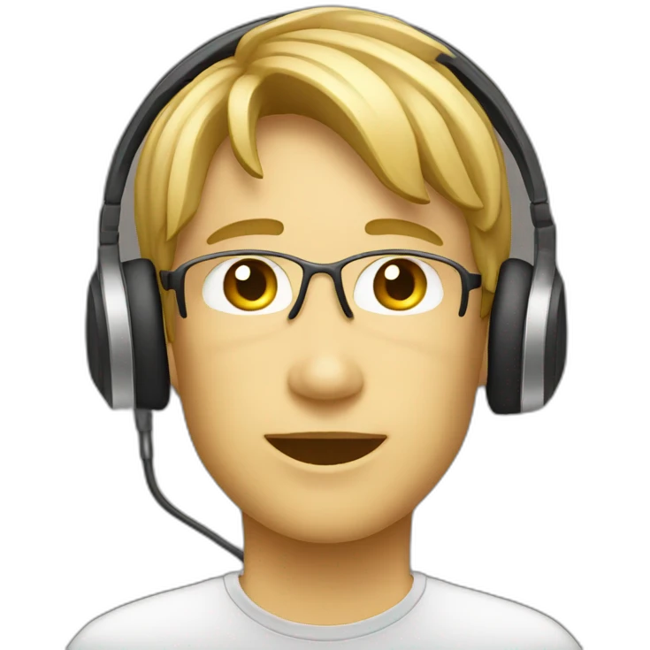 headset line emoji
