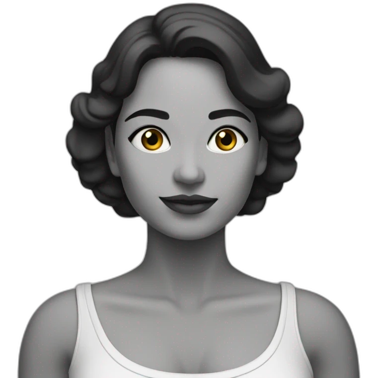 mujer mestiza blanco negro emoji