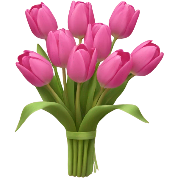 Pink tulip bouquet emoji