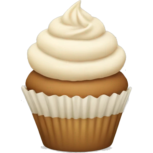 neutral colored cupcake emoji