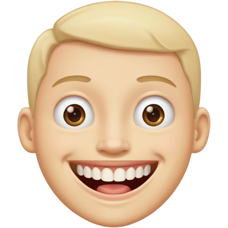 big smile with missing front tooth emoji