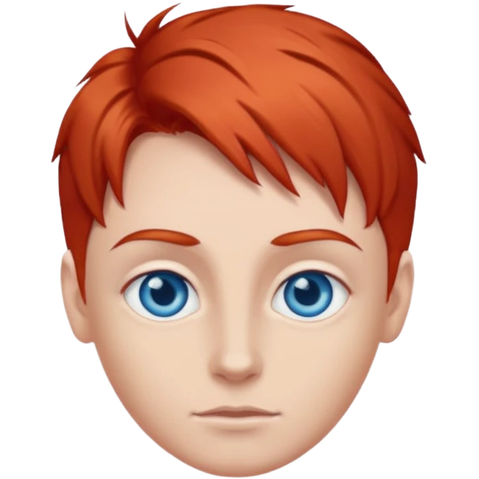 red hair big blue eyes emoji