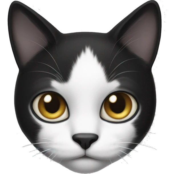 Black and white cat emoji