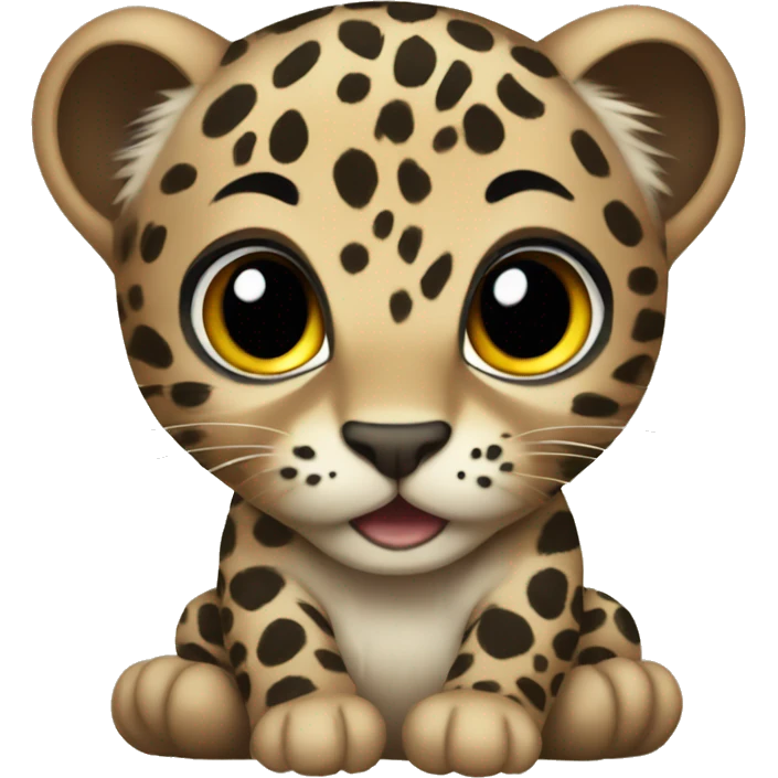 Leopard baby black wings emoji