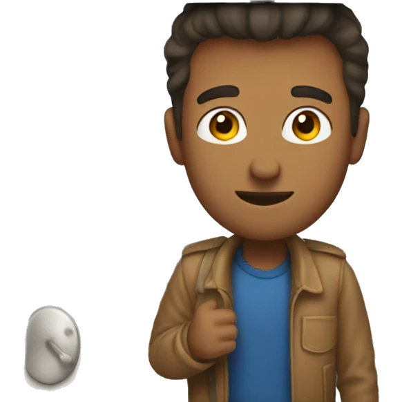 guy holing door emoji