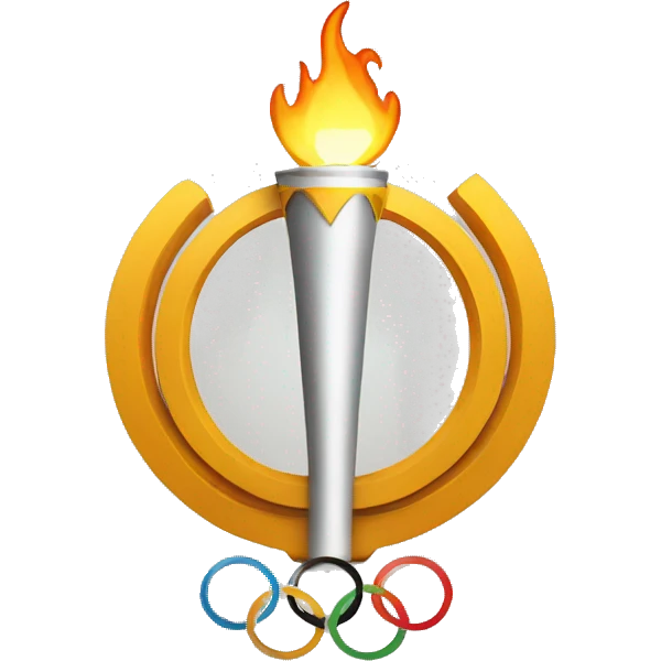 olympic torch within circle ring emoji