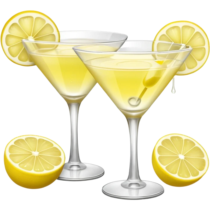 two lemon drop martinis cheers emoji