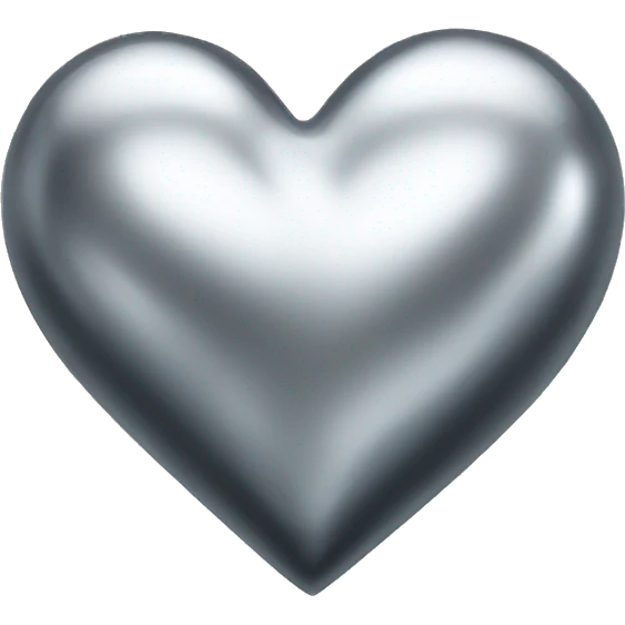 chrome metallic heart emoji