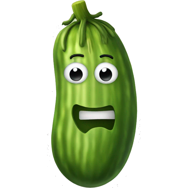 A big Christmas dill pickle emoji