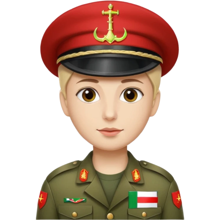دقیق کلاه سرباز و پرچم ایران emoji