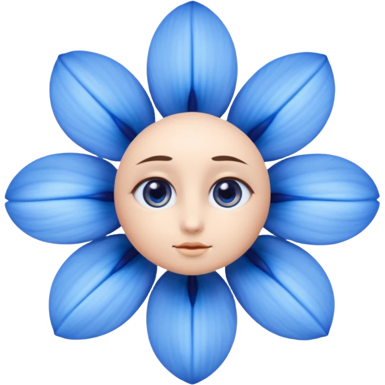 blue flowers with eyes emoji