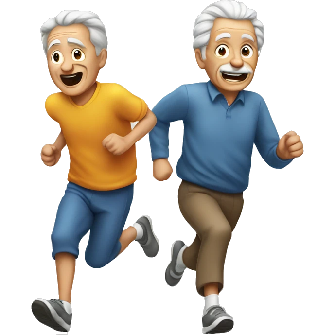 2 OLD MANs RUNNING emoji
