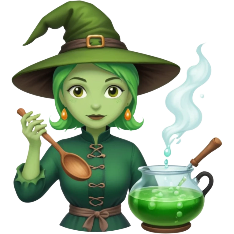 green witch cooking potion emoji
