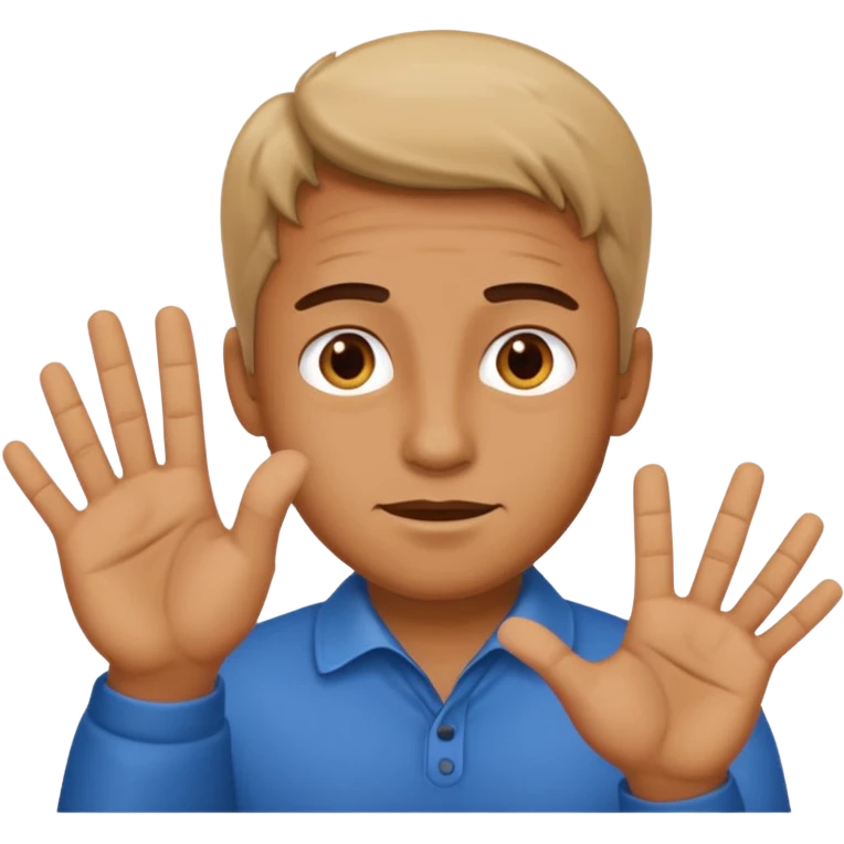 man say no with his hands emoji