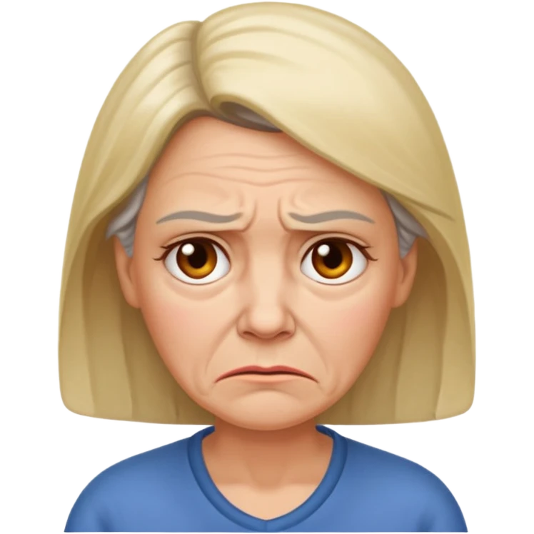 frustrated female aged 58 emoji emoji