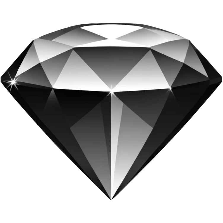diamond CD emoji in minimalist style, black and white emoji