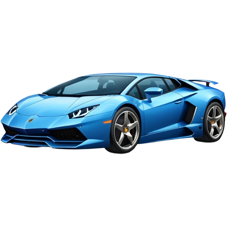 Blue Lamborghini sports car emoji