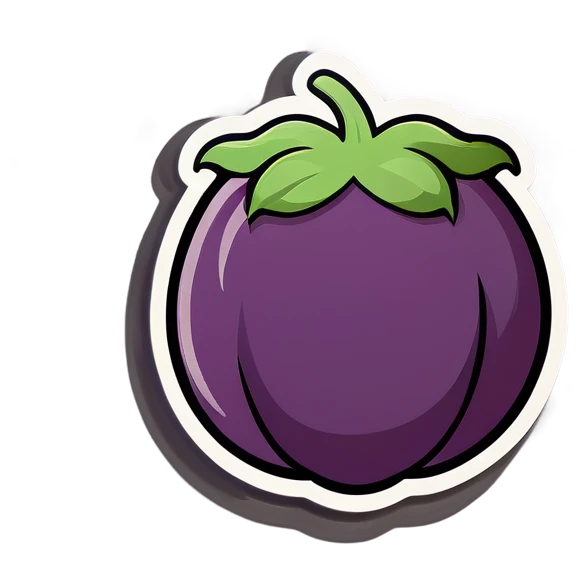 eggplant inside a peach emoji