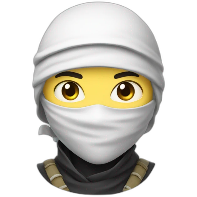 Ninja blanc  emoji