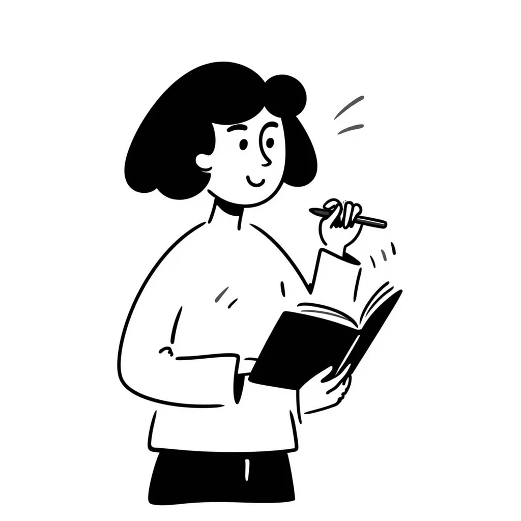 article illustration in doodle style, hand-drawn lines, casual emoji