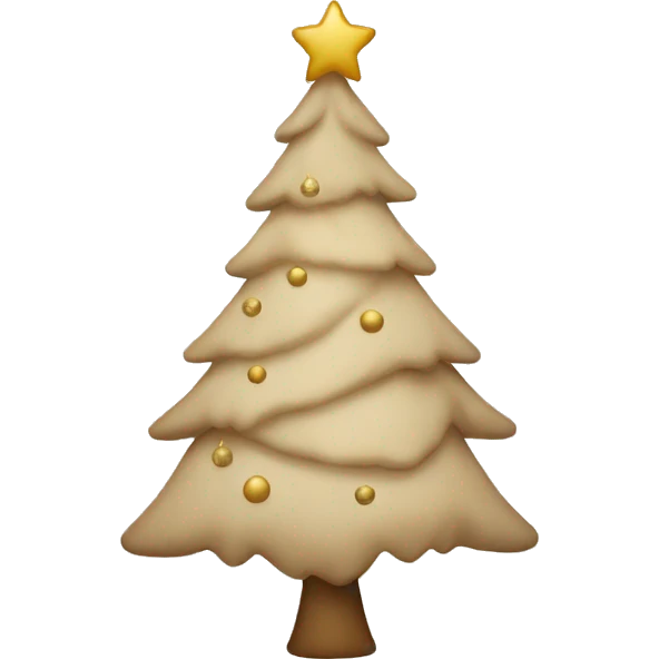 Beige Christmas tree emoji